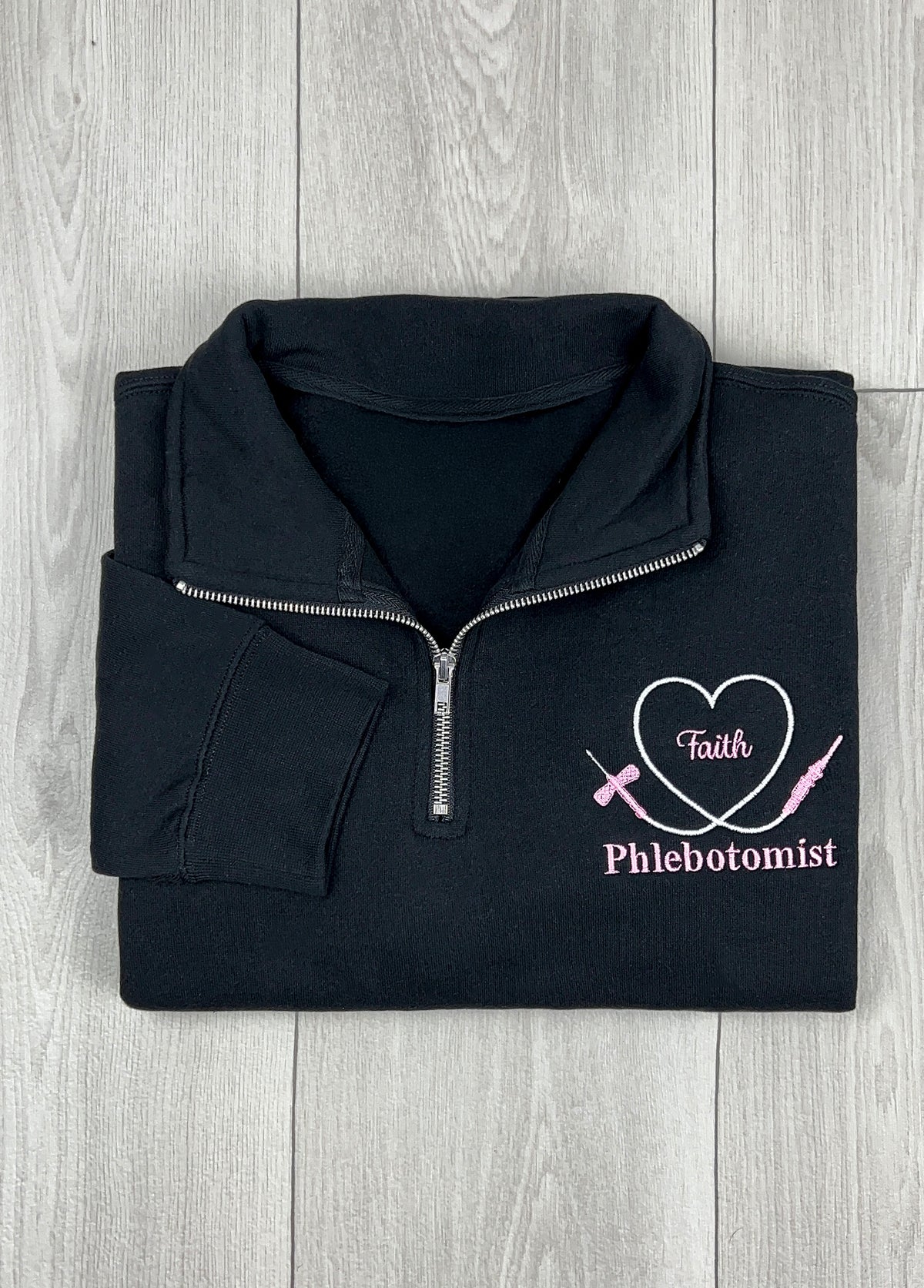 Phlebotomist Heart Quarter Zip