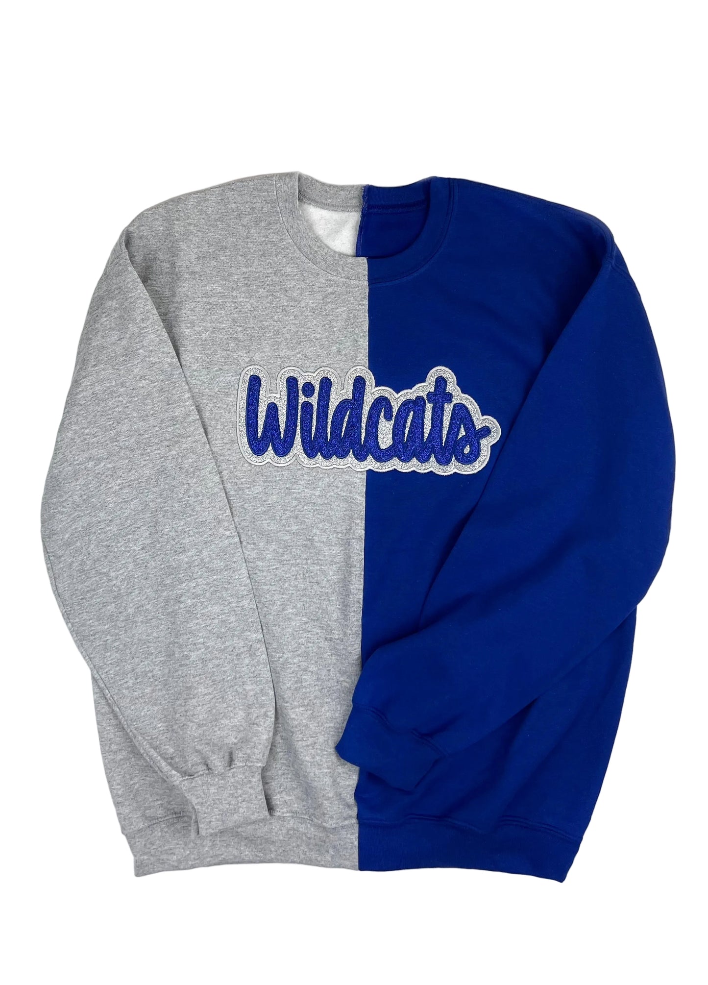 Wildcats Two Tone Double Glitter Embroidered Sweatshirt