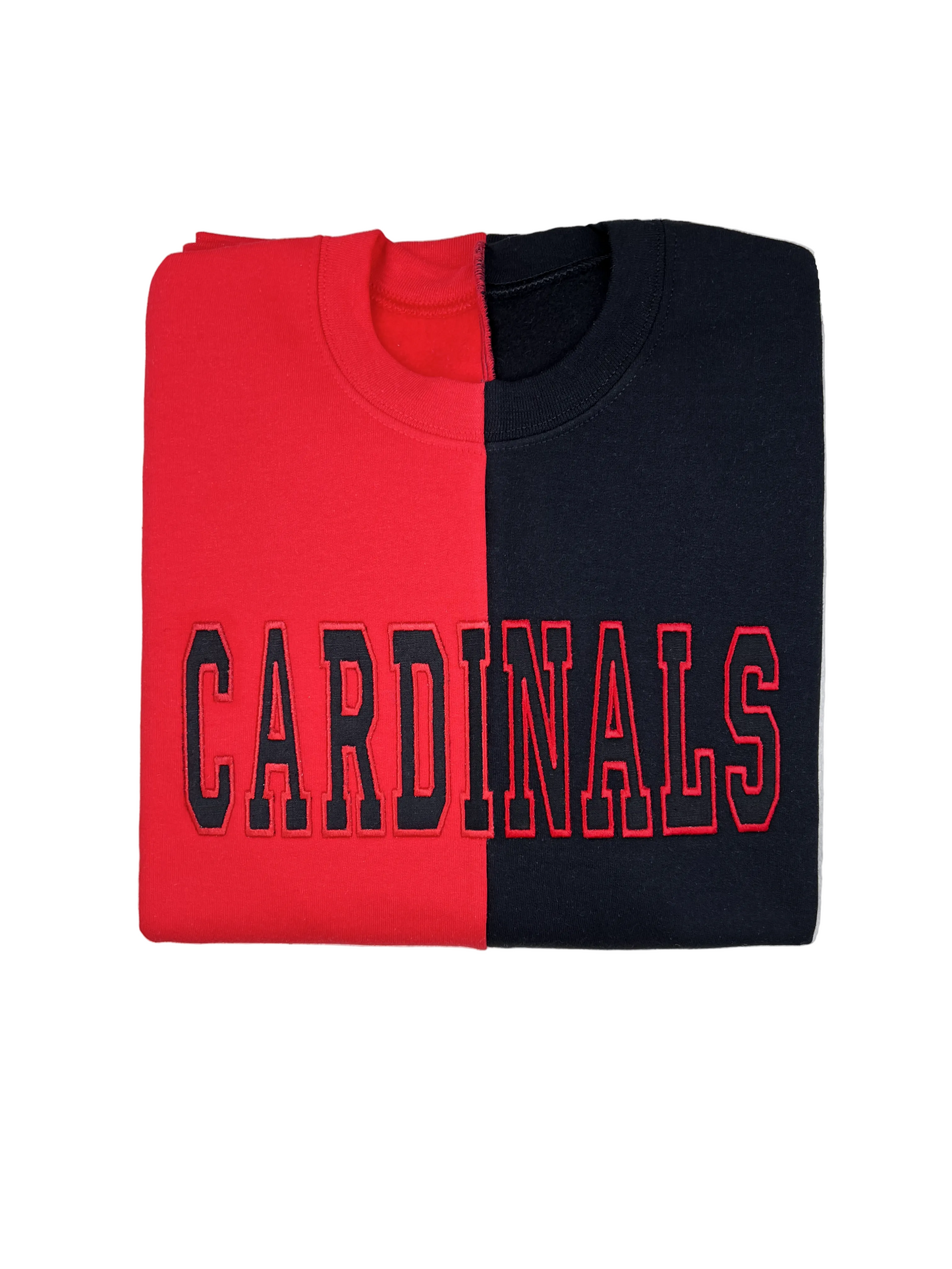 Cardinals Split Two Tone Embroidered Sweatshirt