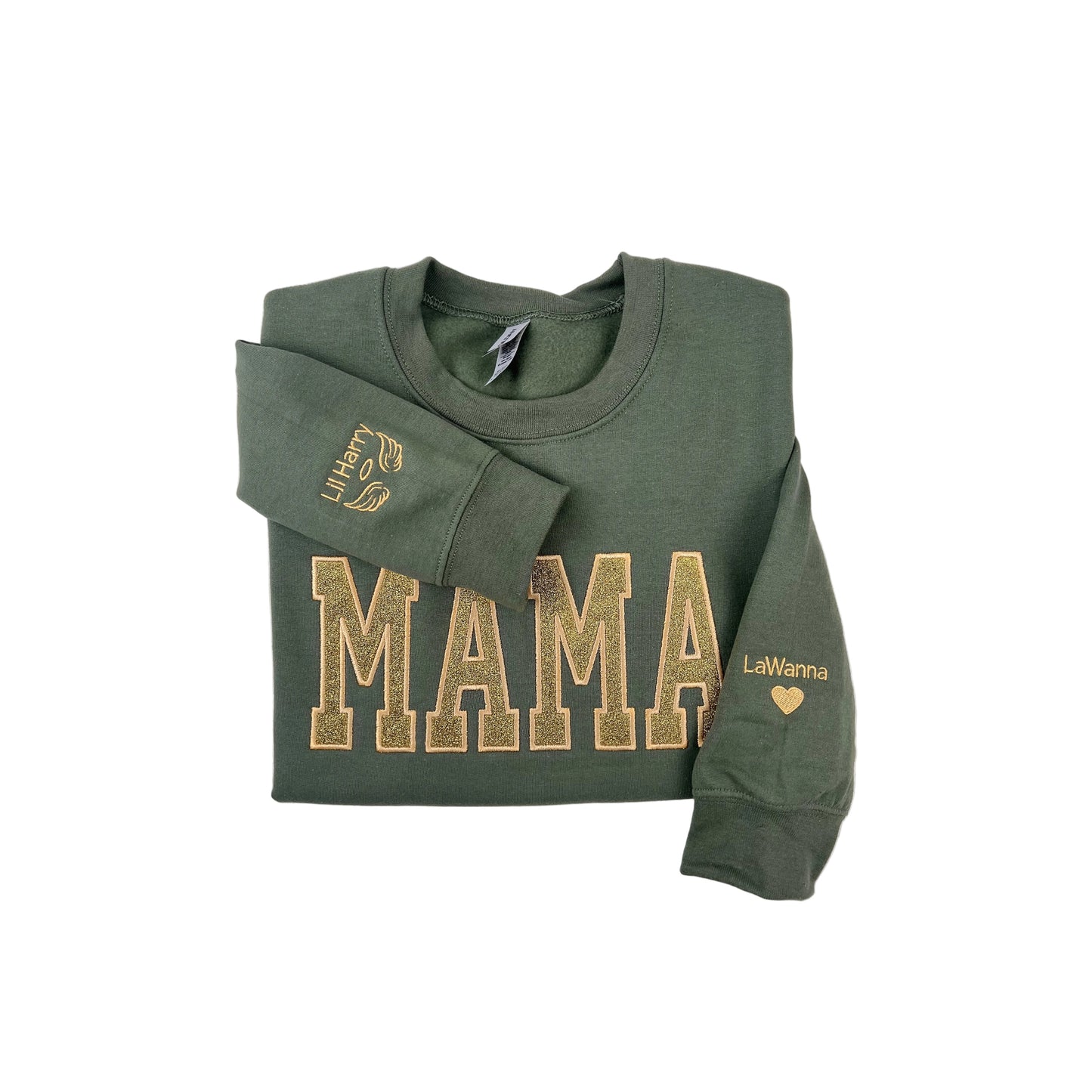 MAMA Glitter Embroidered Sweatshirt