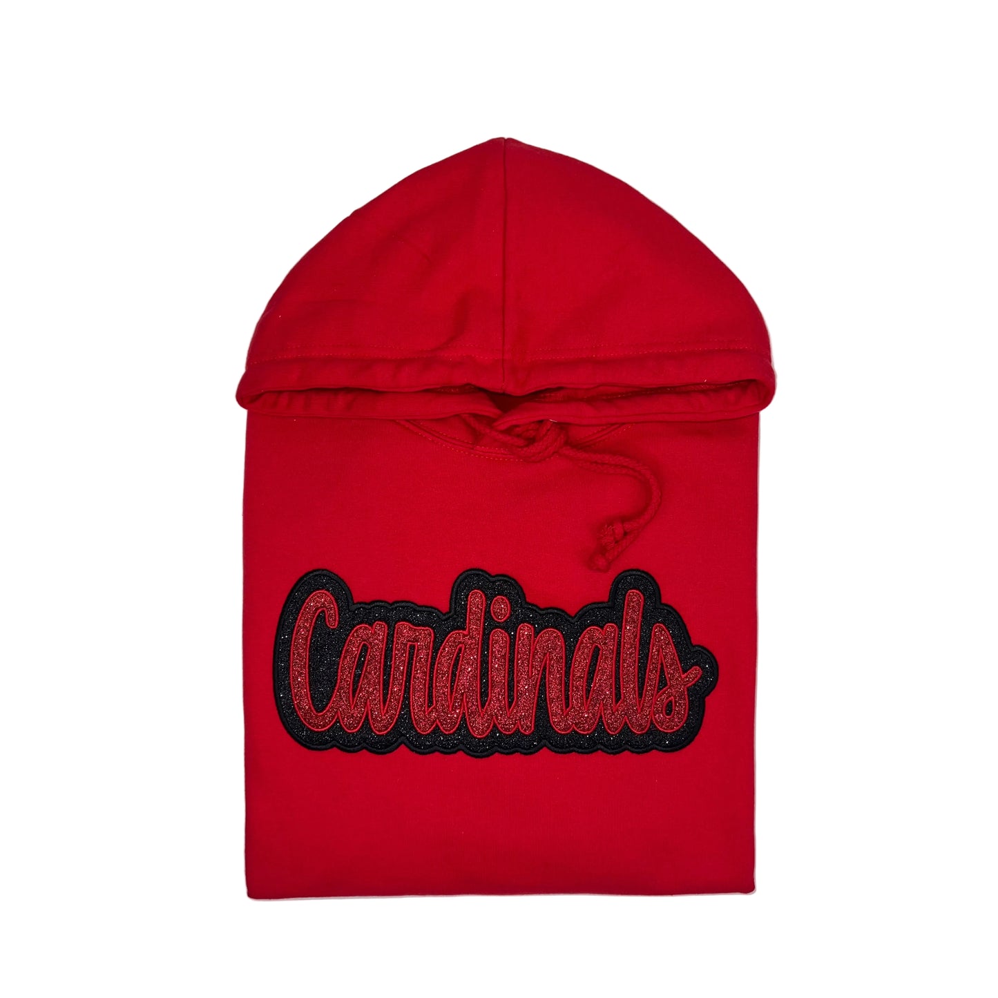 Cardinals Double Glitter Embroidered Hoodie