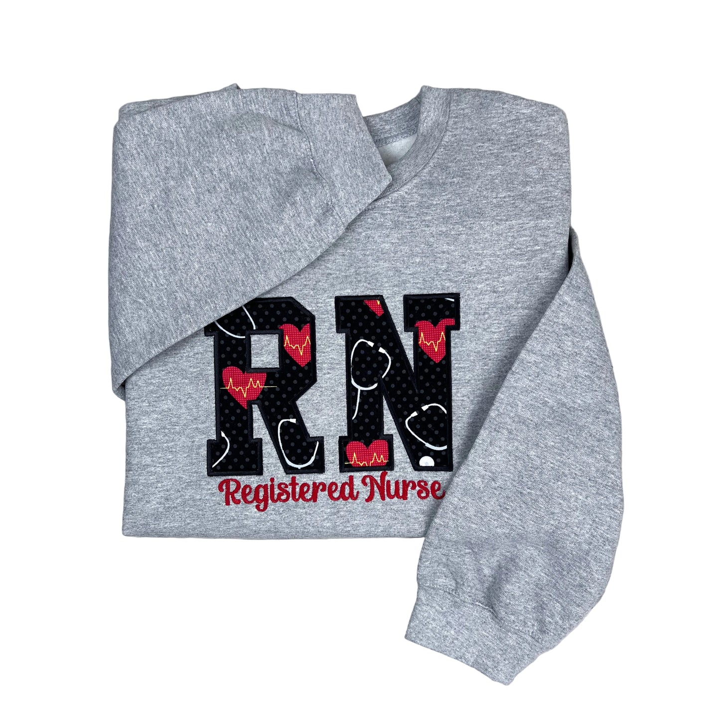 RN Applique Embroidered Sweatshirt