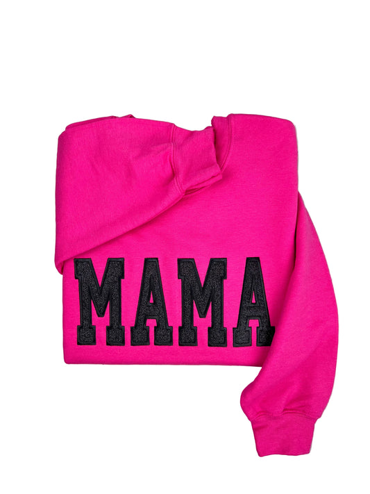 MAMA Glitter Embroidered Sweatshirt