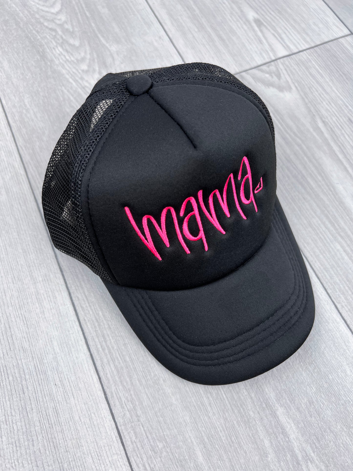 Handwritten Mama Heart Embroidered Hat