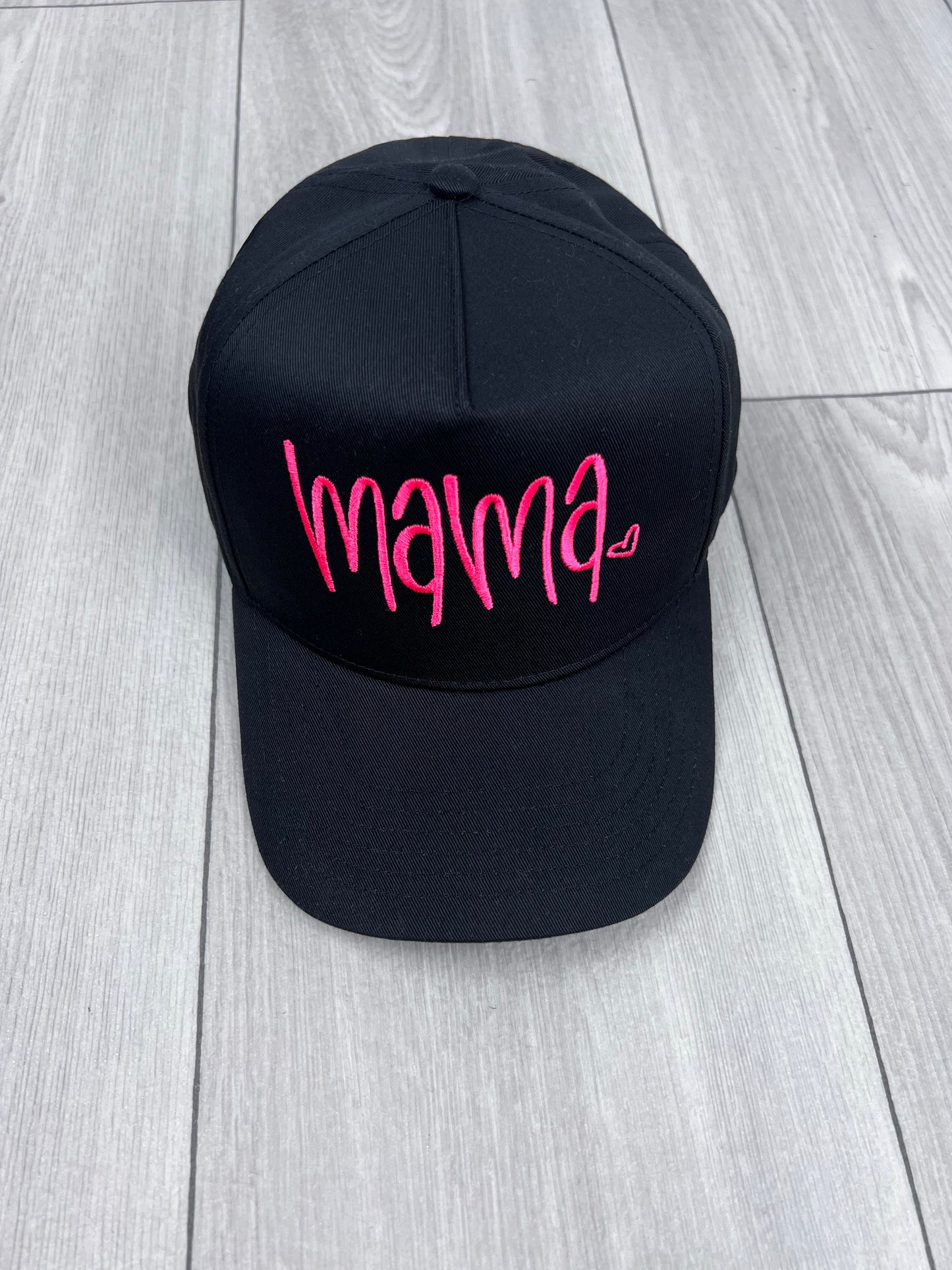 Handwritten Mama Heart Embroidered Hat