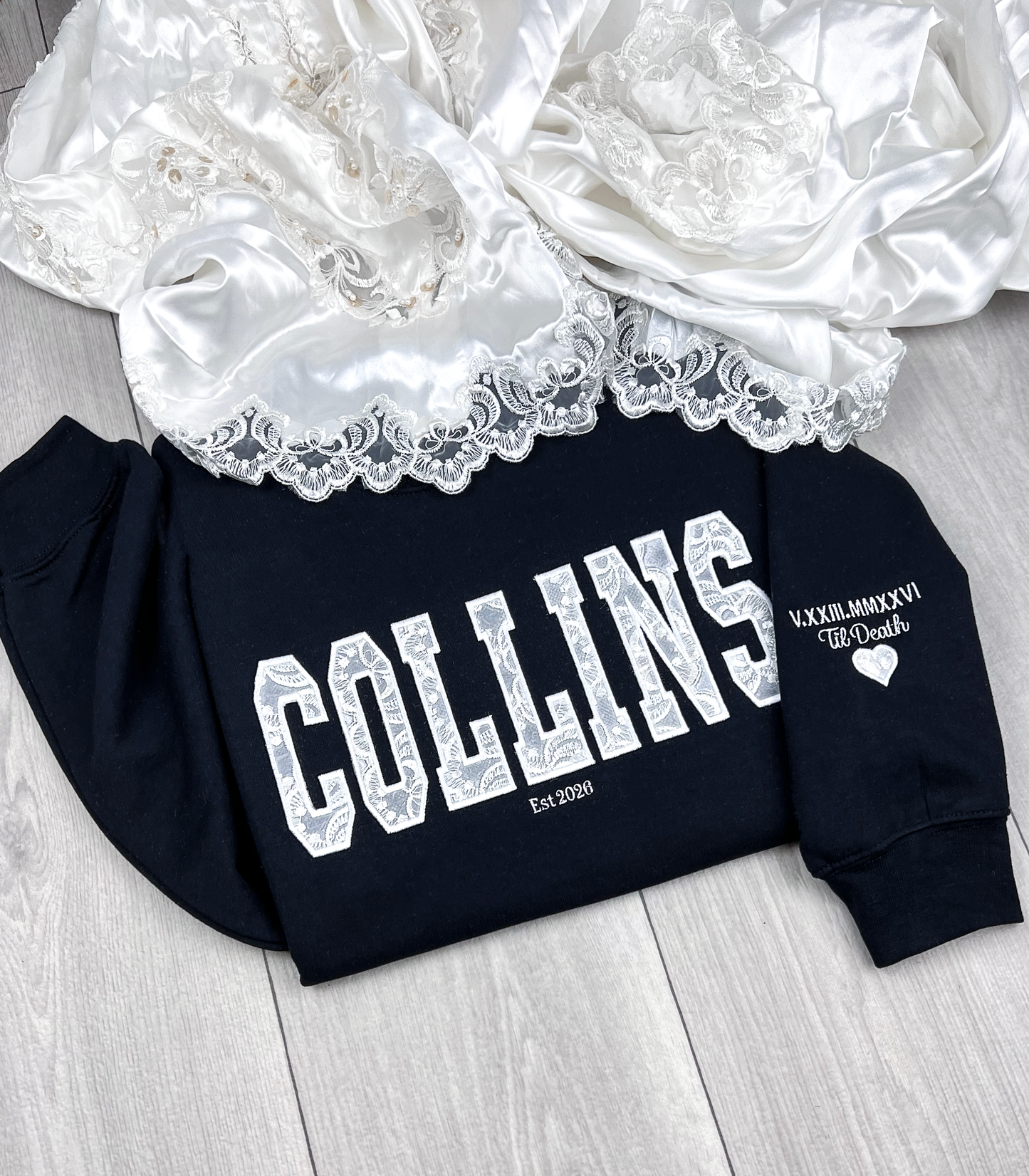 Wedding Dress Keepsake Applique Sweatshirt
