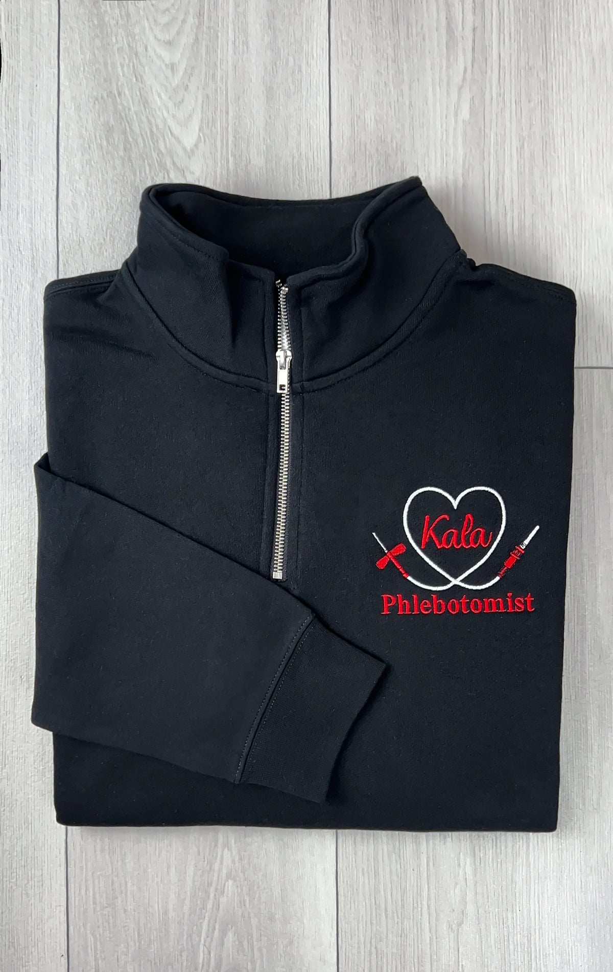 Phlebotomist Heart Quarter Zip
