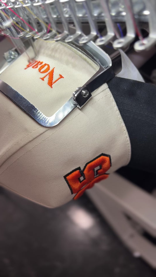 Custom Puff Sports Number Embroidered Hat